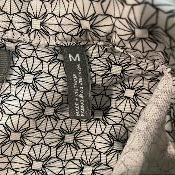 Geoffrey Beene Black and White Casual Button Down Shirt Men’s Size Medium‎ - Picture 4 of 8